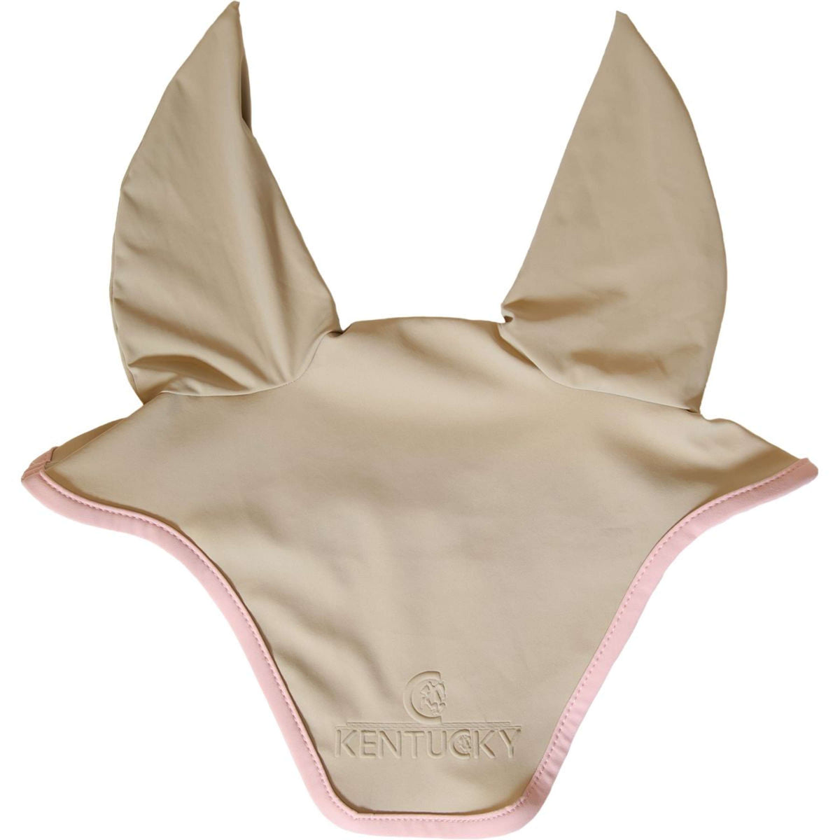 Kentucky Horsewear Bonete para Orejas Wellington Softshell Beige/Rosa viejo