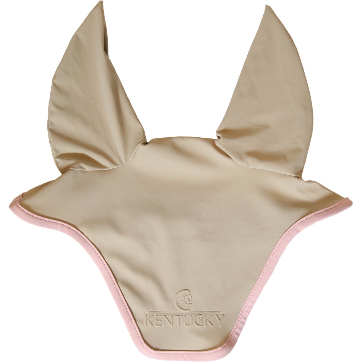 Kentucky Horsewear Bonete para Orejas Wellington Softshell Beige/Rosa viejo