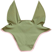 Kentucky Horsewear Bonete para Orejas Wellington Softshell Caqui/Rosa viejo