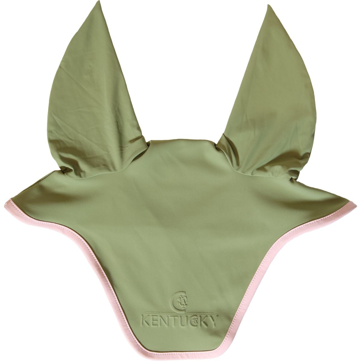 Kentucky Horsewear Bonete para Orejas Wellington Softshell Caqui/Rosa viejo
