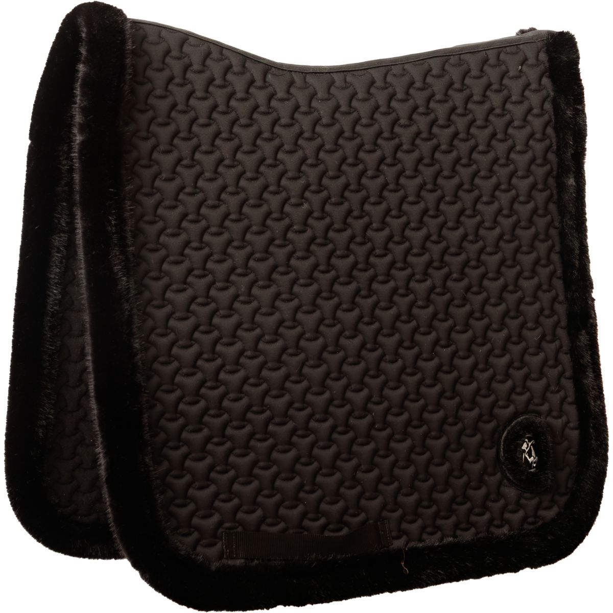 Kentucky Horsewear Mantilla Fake Fur Onion Quilt Doma clásica Negro