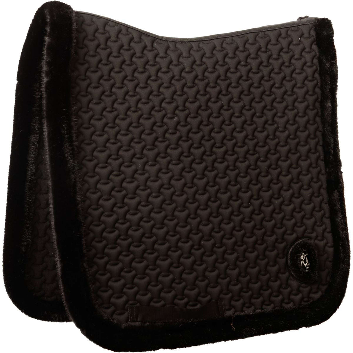 Kentucky Horsewear Mantilla Fake Fur Onion Quilt Doma clásica Negro