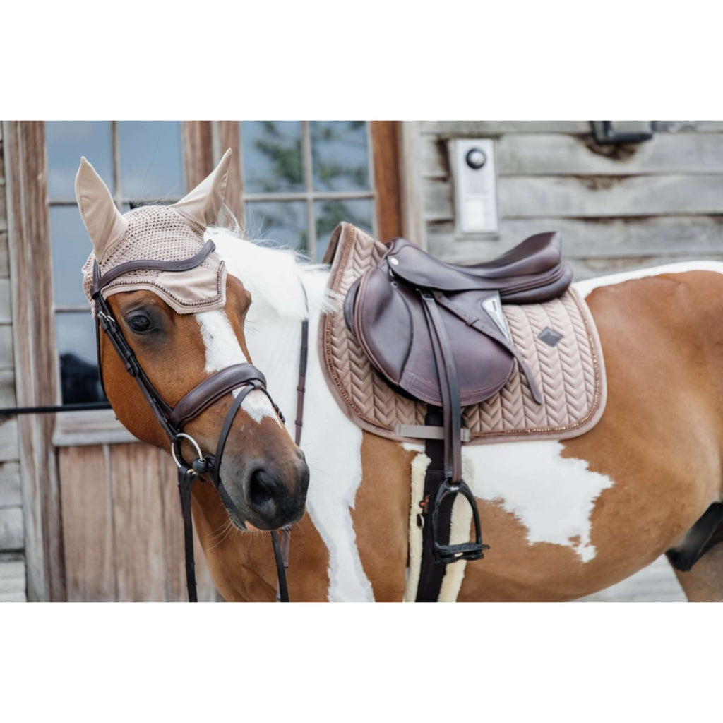 Kentucky Horsewear Mantilla Velvet Pearls Saltando Beige