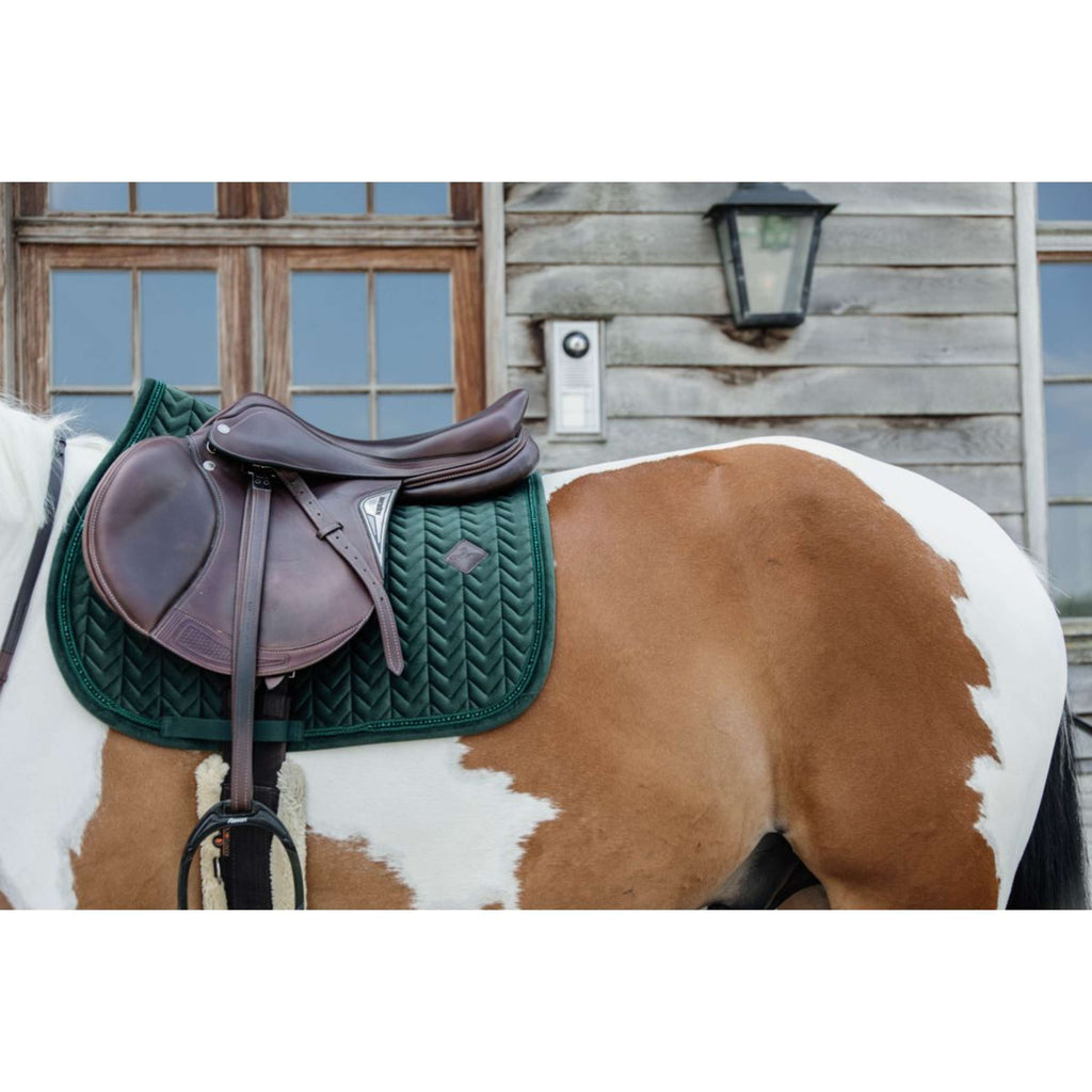 Kentucky Horsewear Mantilla Velvet Pearls Saltando Pine Green