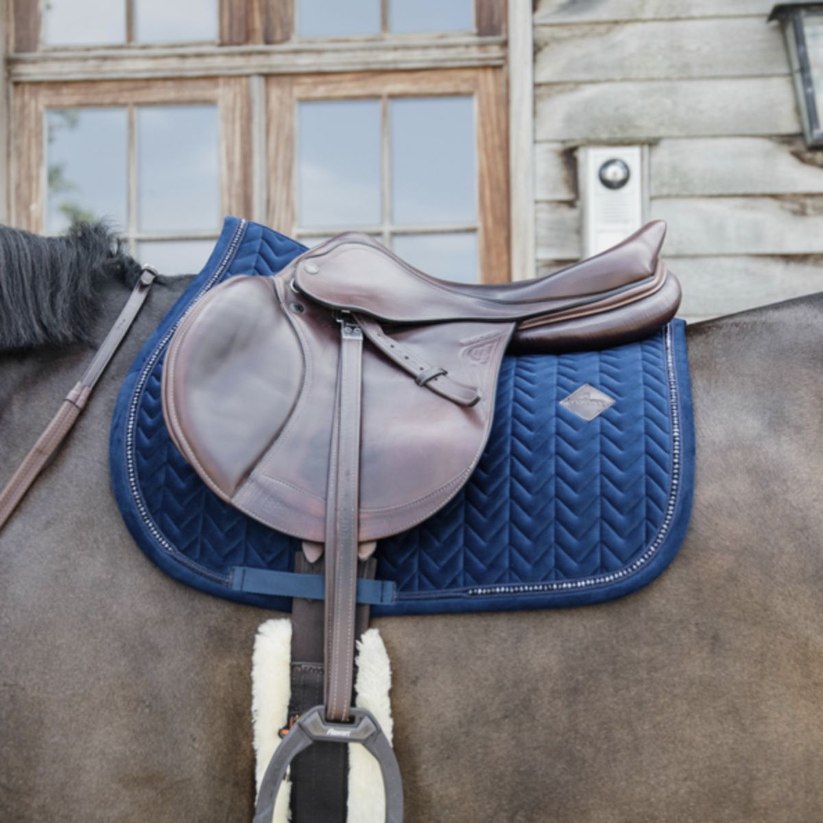 Kentucky Horsewear Mantilla Velvet Pearls Doma clásica Navy