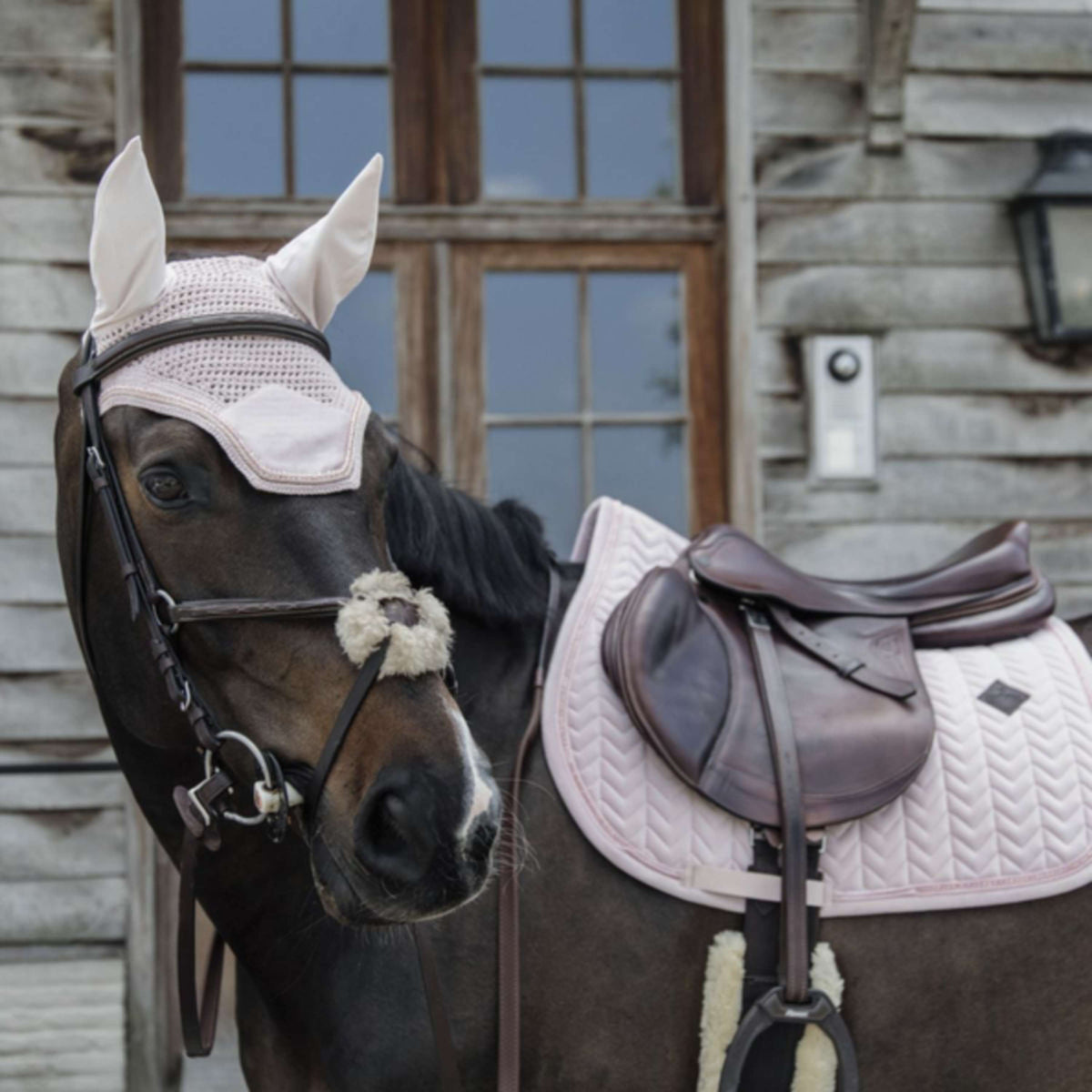 Kentucky Horsewear Mantilla Velvet Pearls Springen Soft Rose