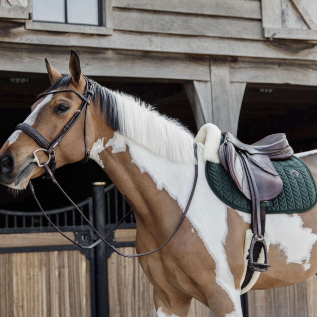 Kentucky Horsewear Mantilla Skin Friendly Velvet Saltando Pine Green