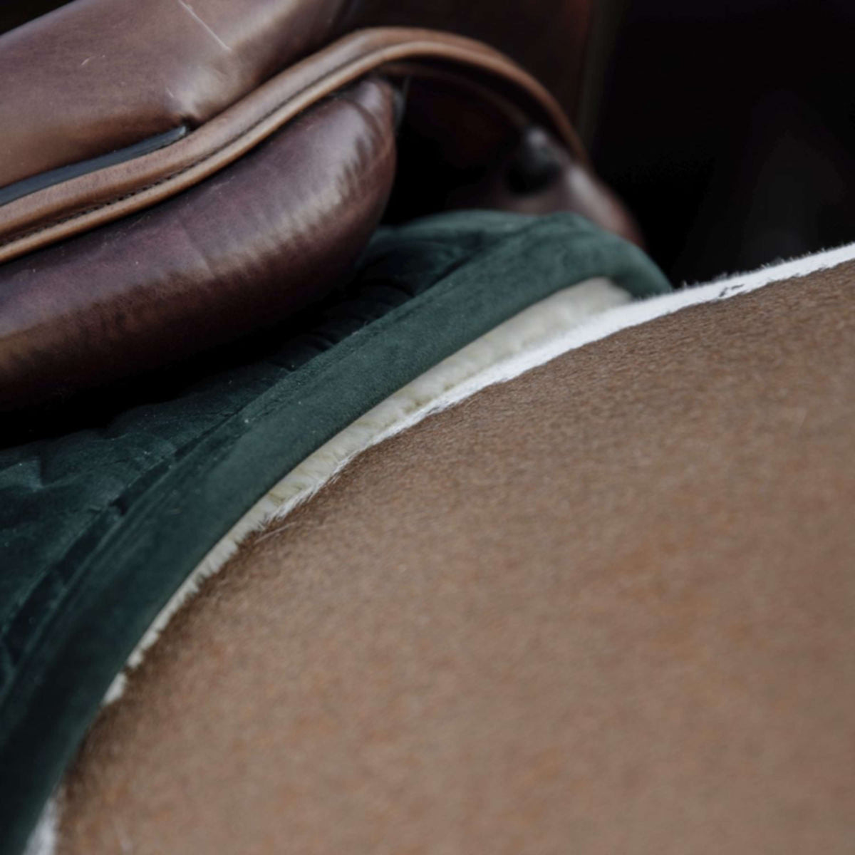 Kentucky Horsewear Mantilla Skin Friendly Velvet Springen Pine Green