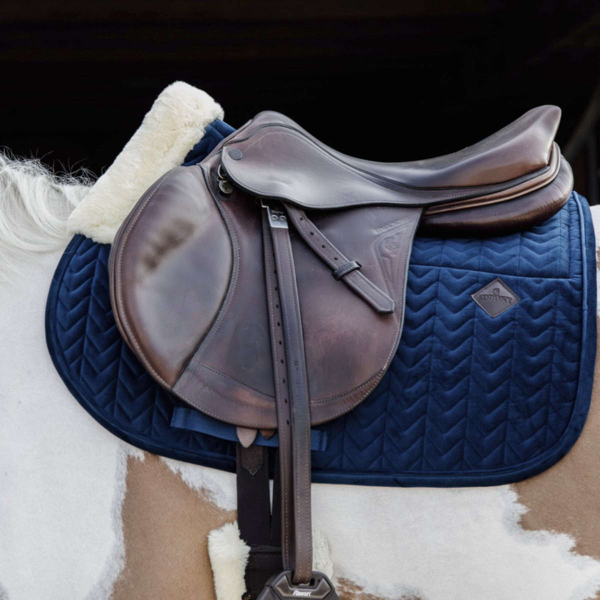 Kentucky Horsewear Mantilla Skin Friendly Velvet Springen Navy