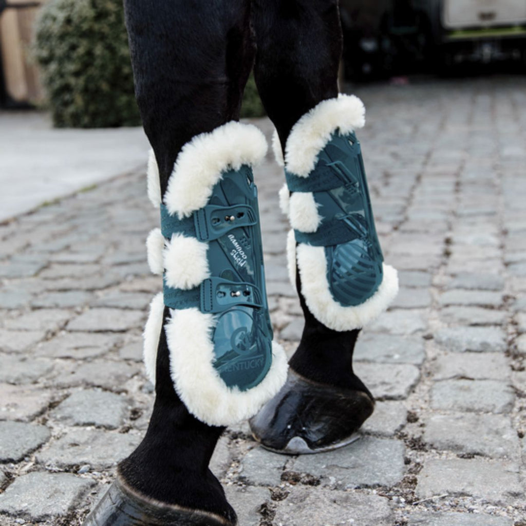 Kentucky Horsewear Botas para tendones Bamboo Elastic Español (ES): piel de oveja vegana Esmeralda