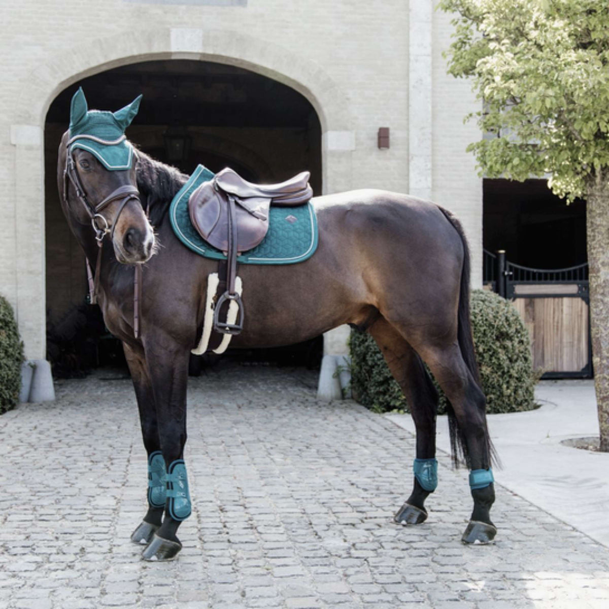 Kentucky Horsewear Botas para tendones Bamboo Elastic Esmeralda
