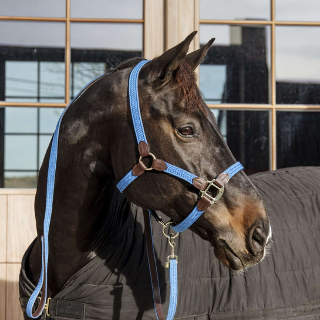 Kentucky Horsewear Cabestro Nylon trenzado Azul claro