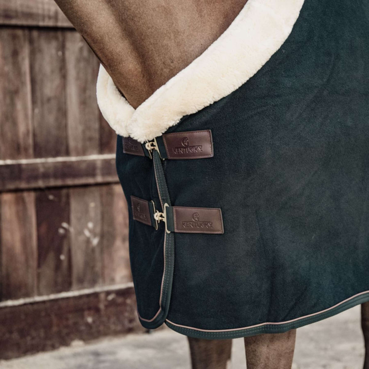 Kentucky Horsewear Manta para el sudor Show Fleece Heavy Verde