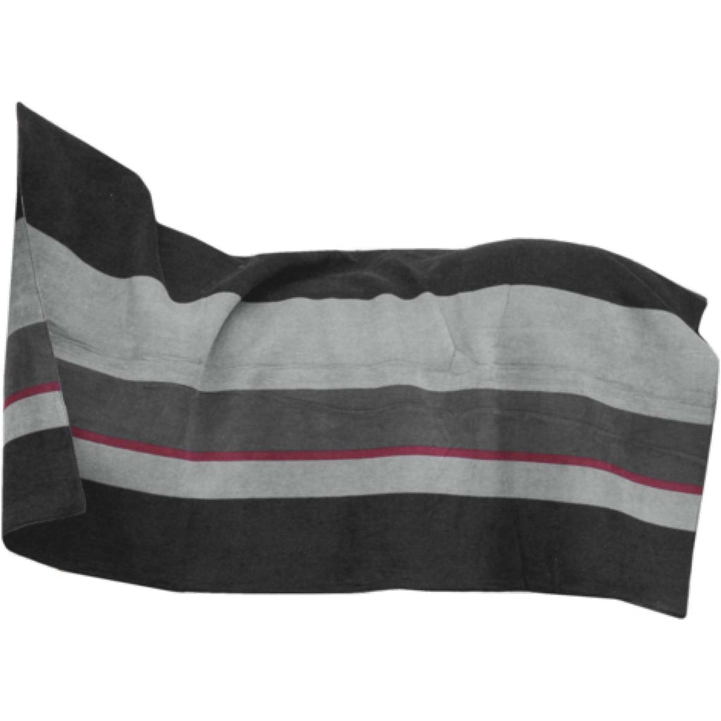 Kentucky Horsewear Manta de Forro Polar Heavy Square Stripes Negro Gris