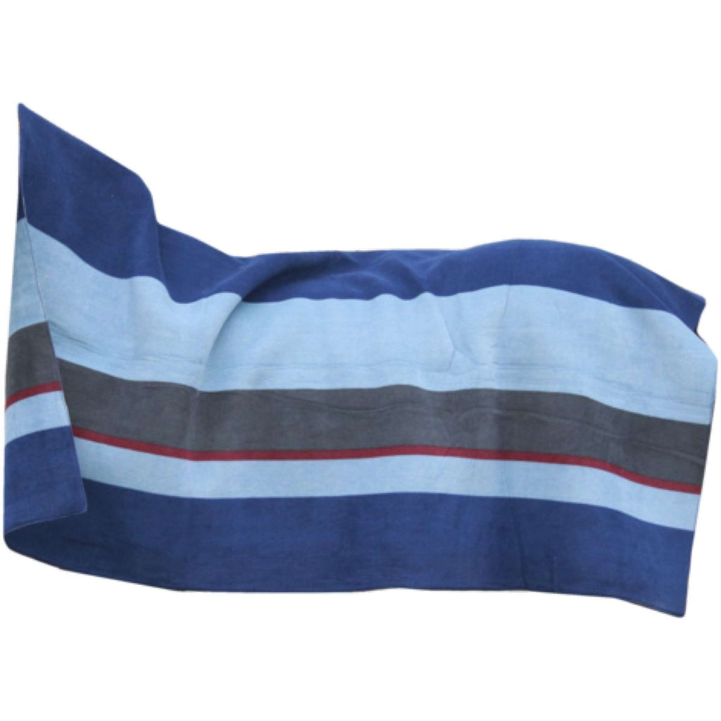 Kentucky Horsewear Manta de Forro Polar Heavy Square Stripes Marino/Gris Puntos