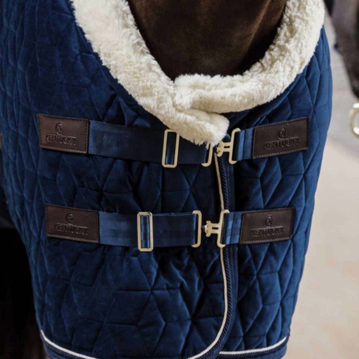 Kentucky Horsewear Manta de exhibición Velvet 160g Navy