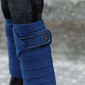 Kentucky Horsewear Vendajes Polar Fleece Velvet Pearls Navy