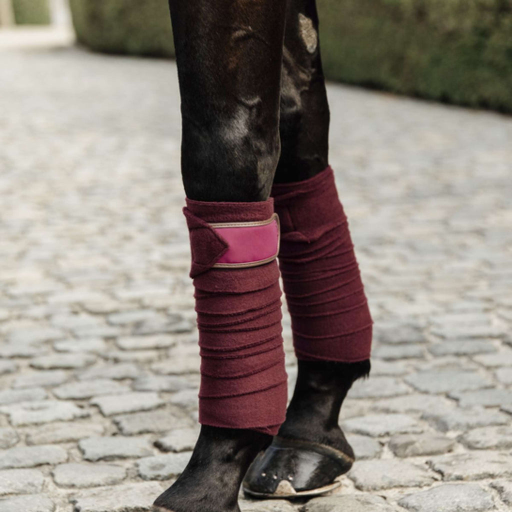 Kentucky Horsewear Vendajes Polar Fleece Bordeaux