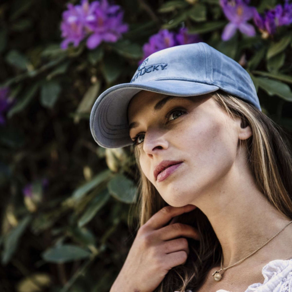 Kentucky Horsewear Gorra Velvet Azul claro