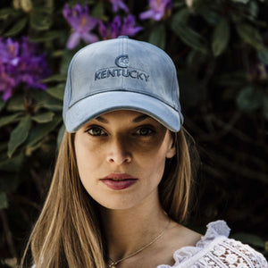 Kentucky Horsewear Gorra Velvet Azul claro