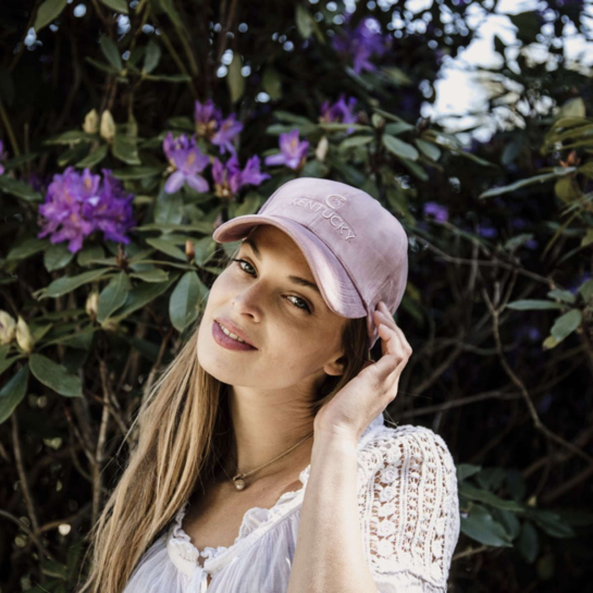 Kentucky Horsewear Gorra Velvet Rosa Viejo