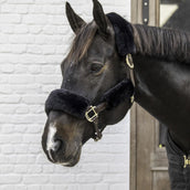Kentucky Horsewear Protección para Cabestro de Piel Sheepskin Negro