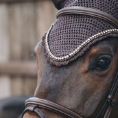 Kentucky Horsewear Cubre orejas Long Stone & Pearl Soundless Marron