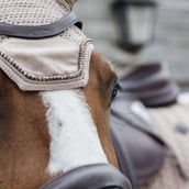 Kentucky Horsewear Bonete para Orejas Wellington Velvet Pearls Beige