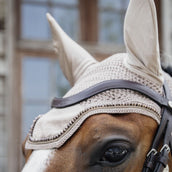 Kentucky Horsewear Bonete para Orejas Wellington Velvet Pearls Beige