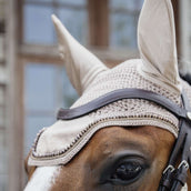 Kentucky Horsewear Bonete para Orejas Wellington Velvet Pearls Beige
