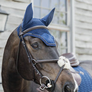 Kentucky Horsewear Bonete para Orejas Wellington Velvet Pearls Navy