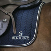 Kentucky Horsewear Mantilla de resorte Fishbone Cuero Navy