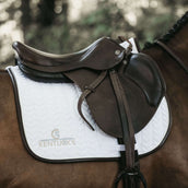 Kentucky Horsewear Mantilla de Salto Fishbone Cuero Blanco