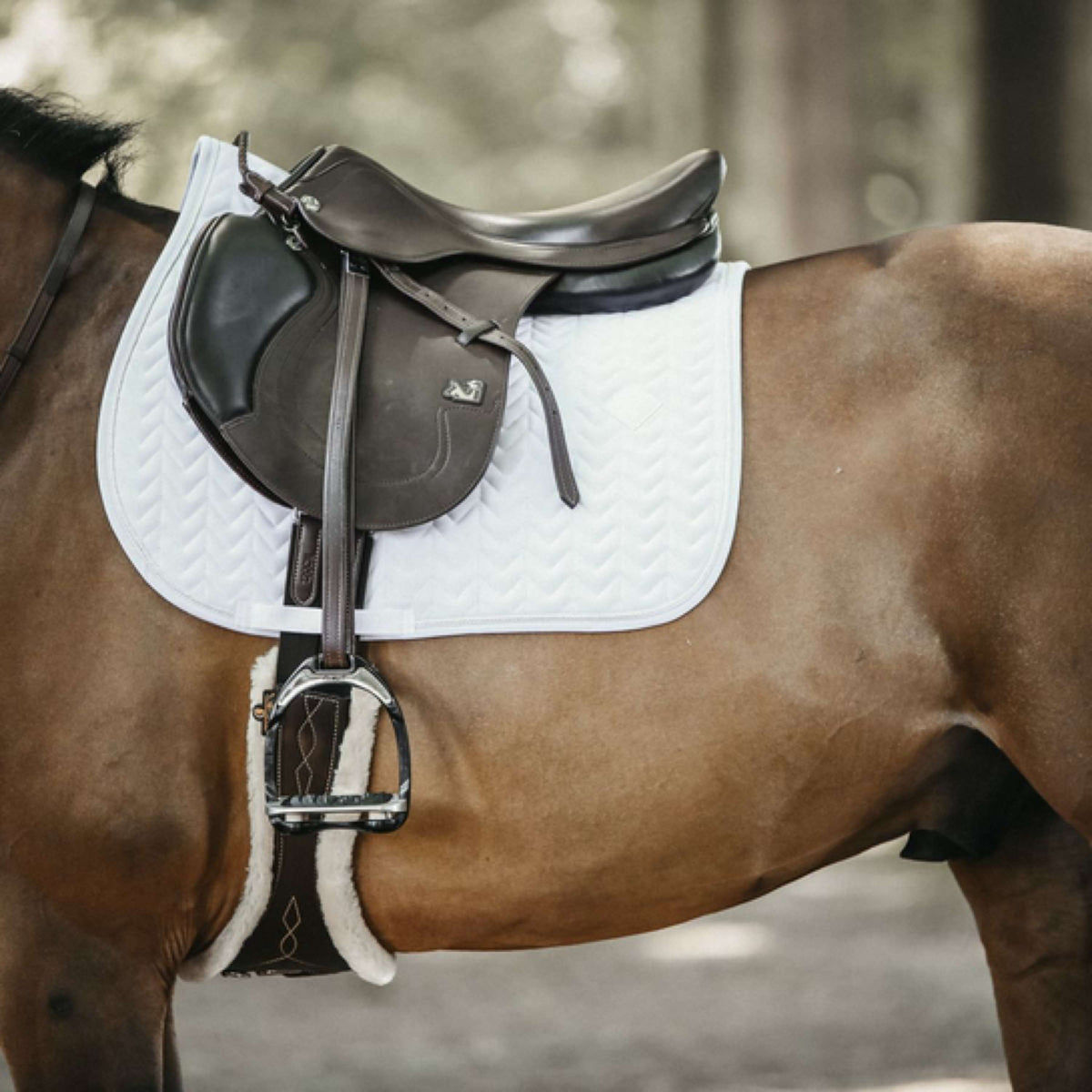 Kentucky Horsewear Mantilla de Salto Fishbone Blanco