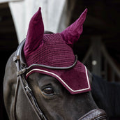 Kentucky Horsewear Bonete para Orejas Wellington Velvet Bordeaux