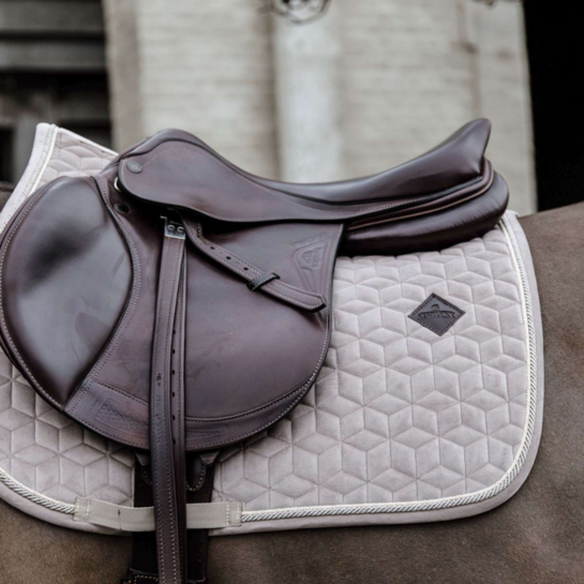 Kentucky Horsewear Mantilla Basic Velvet Springen Beige