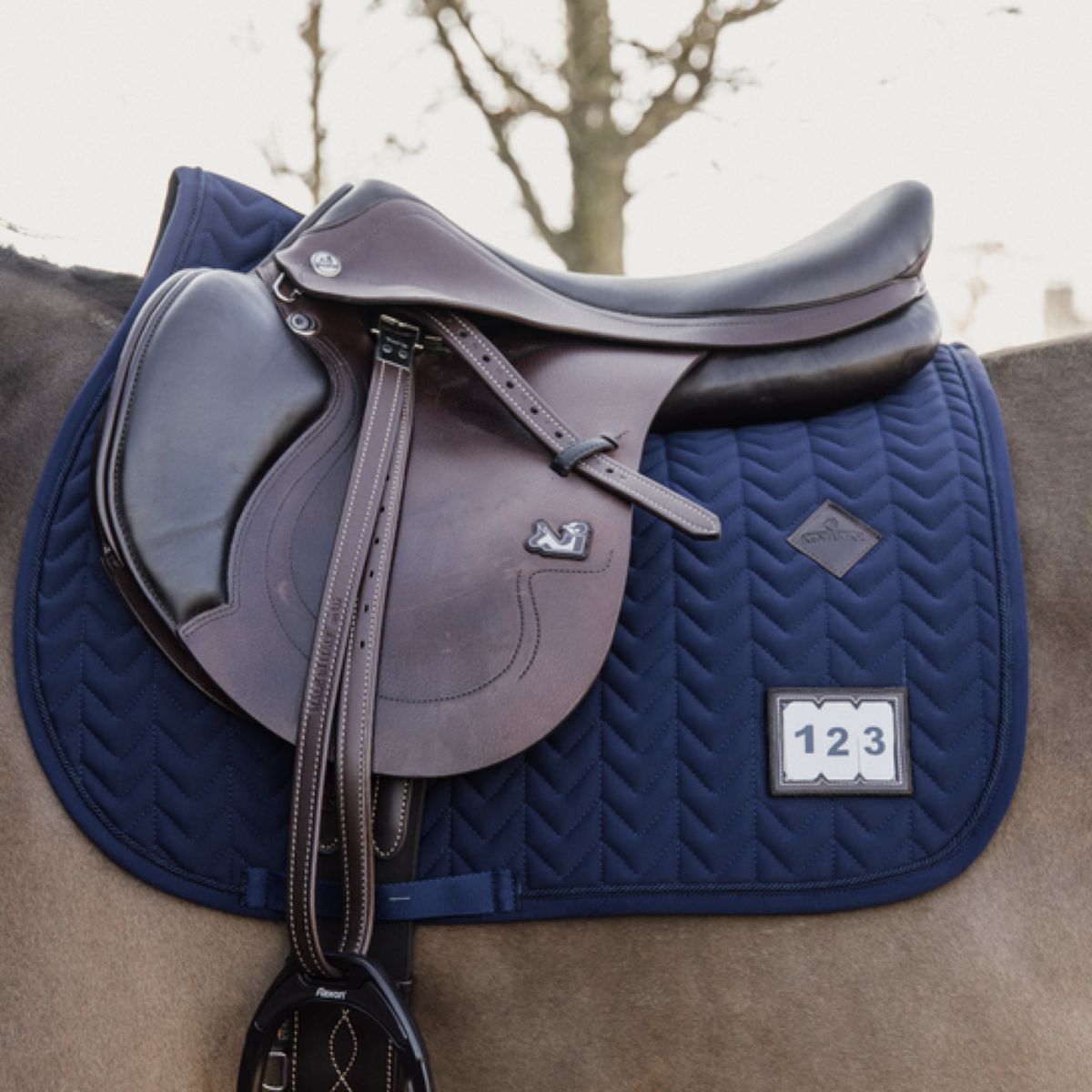 Kentucky Horsewear Mantilla Fishbone Competition Springen Navy