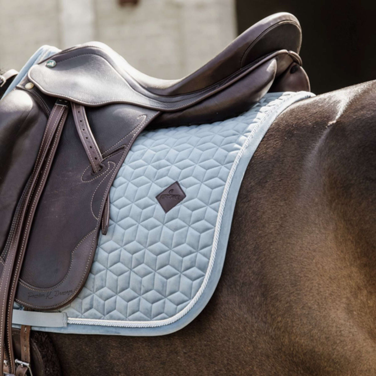Kentucky Horsewear Mantilla de Doma Clásica Velvet Azul claro