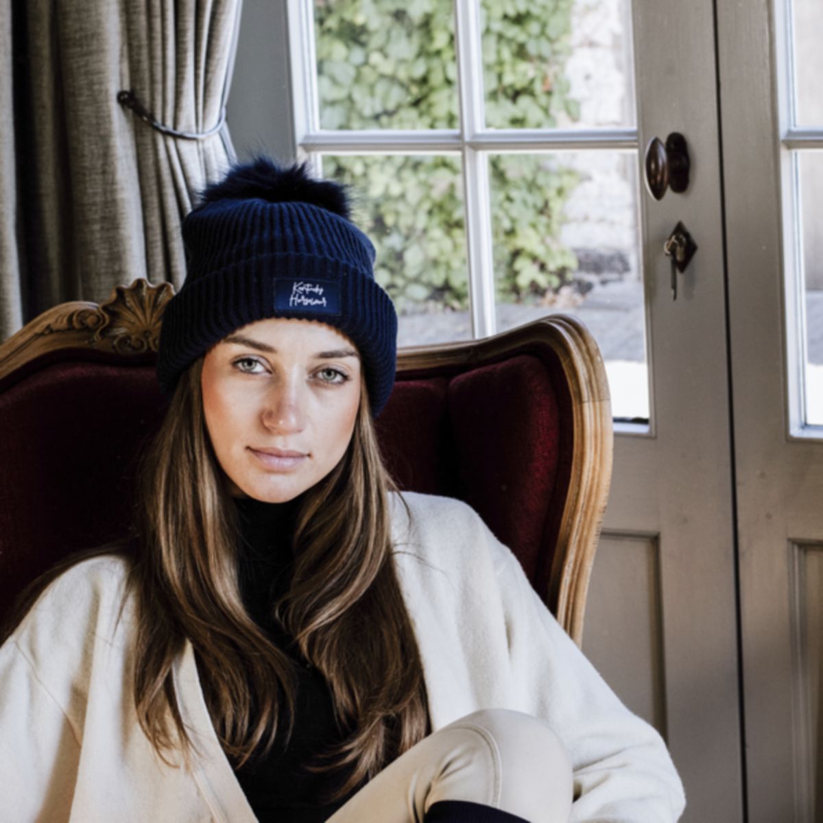 Kentucky Horsewear Gorro Pompom Navy
