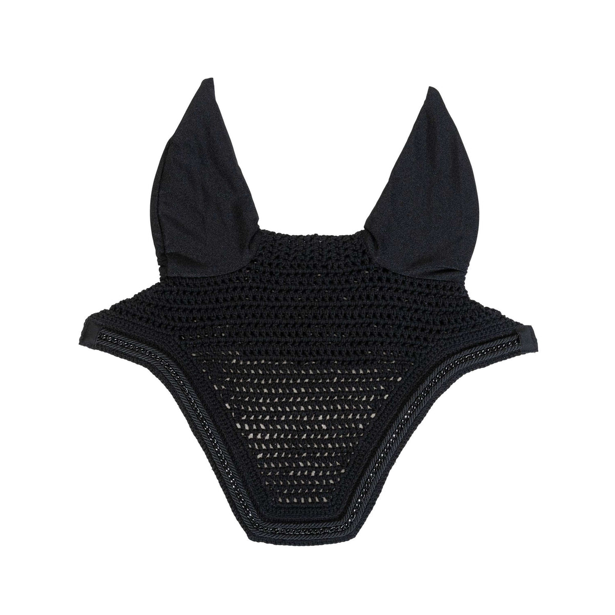 Kentucky Horsewear Bonete para Orejas Wellington Cadena Soundless Negro