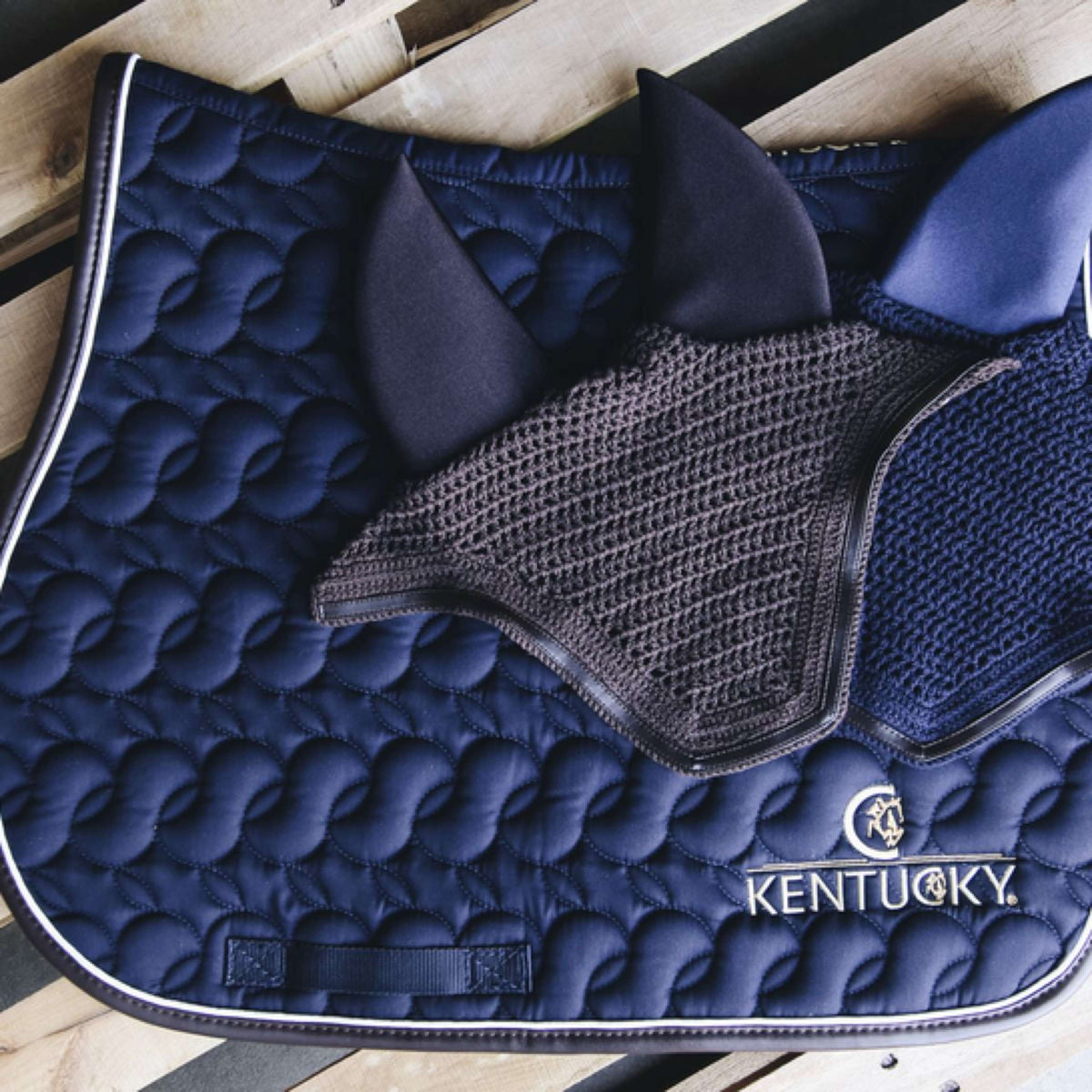 Kentucky Horsewear Mantilla Navy/White/Brown