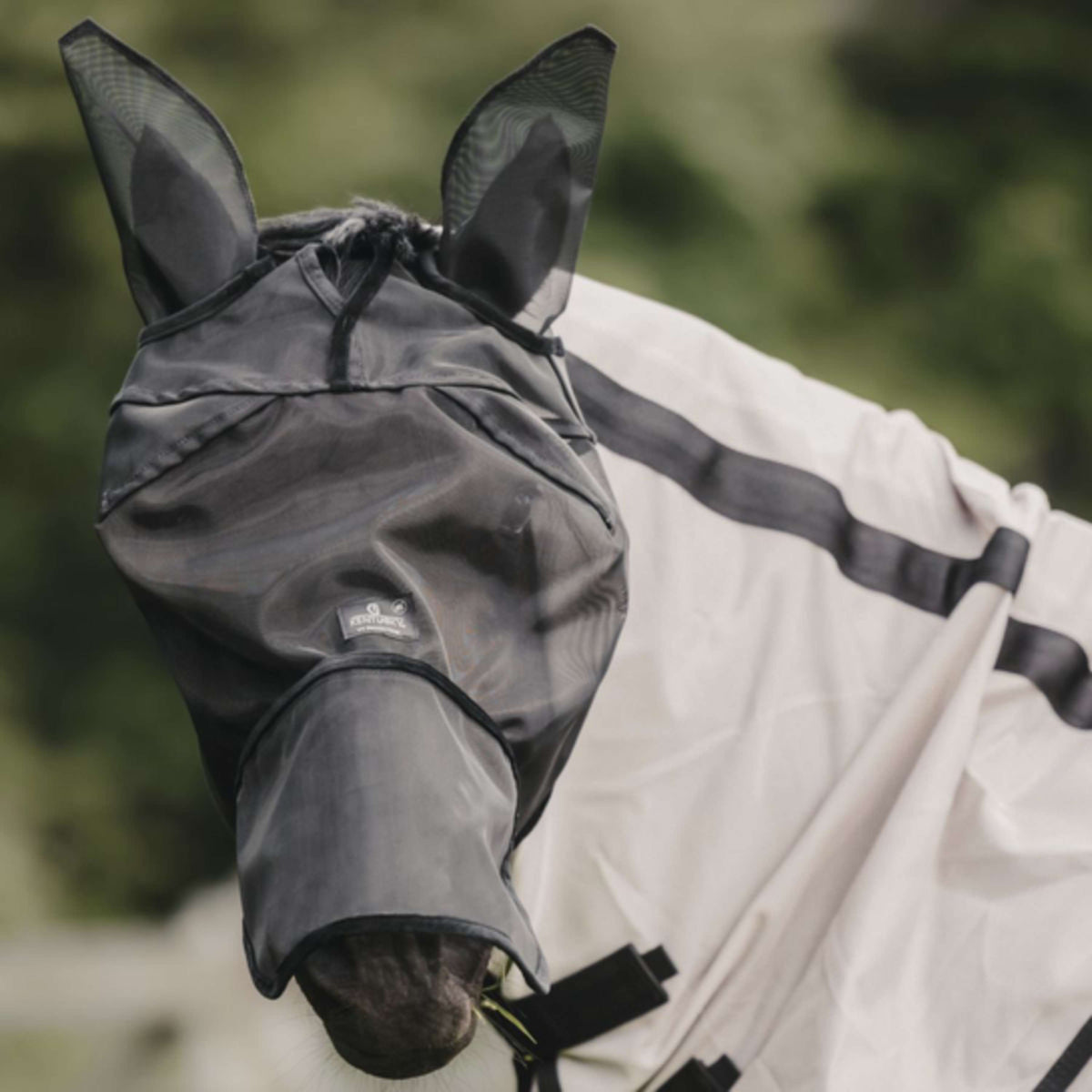 Kentucky Horsewear Máscara para Moscas Classic con Orejas y Nariz Negro