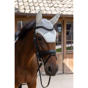 Kentucky Bonete para Orejas Wellington Velvet Pied de Poule Gris/Blanco
