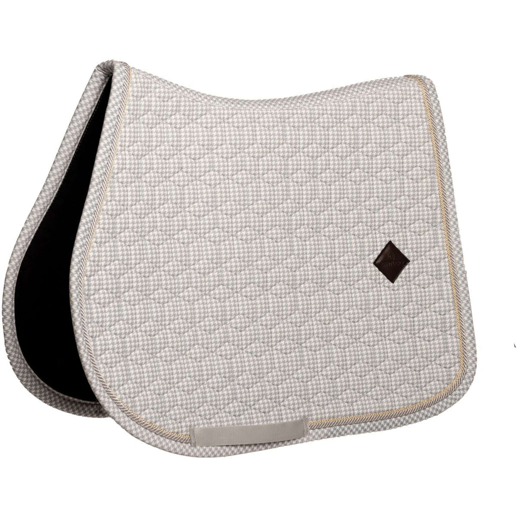 Kentucky Mantilla Velvet Pied de Poule saltando Gris/Blanco
