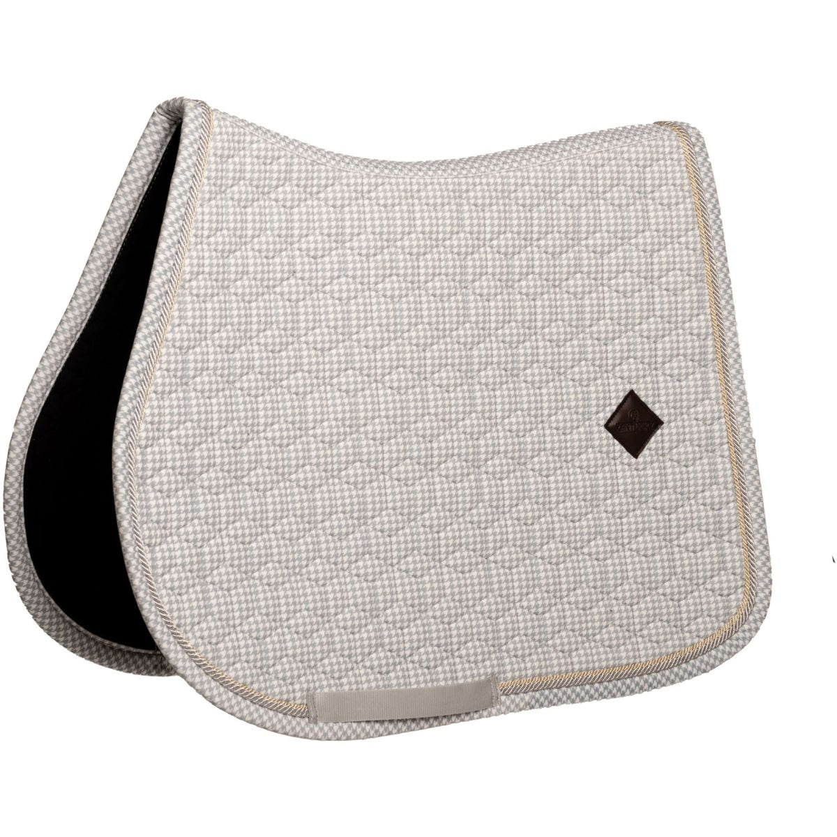 Kentucky Mantilla Velvet Pied de Poule saltando Gris/Blanco