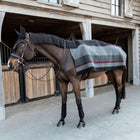 Kentucky Horsewear Manta de Forro Polar Heavy Square Stripes Negro Gris