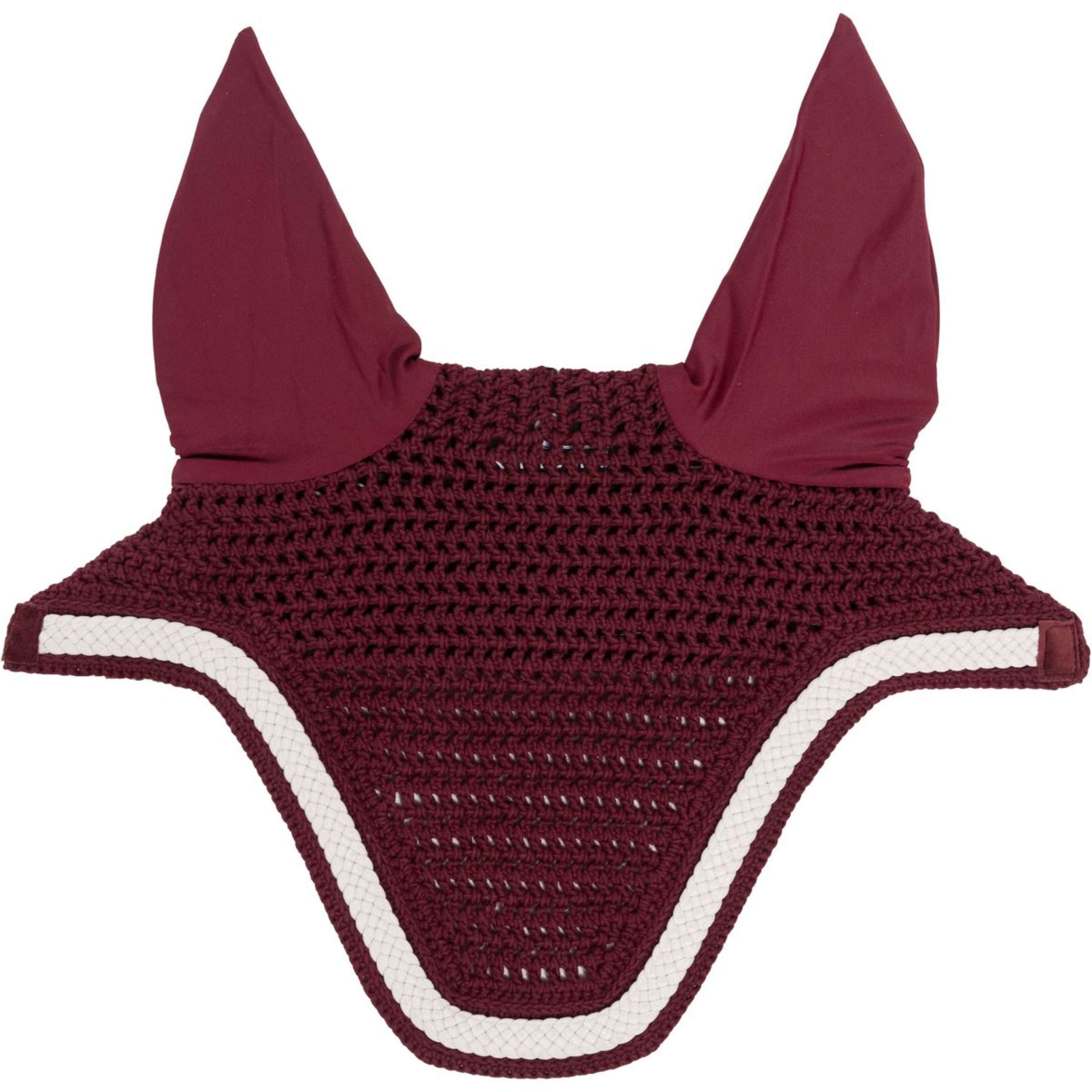 Kentucky Horsewear Bonete para Orejas Wellington Trenzado Soundless Bordeaux