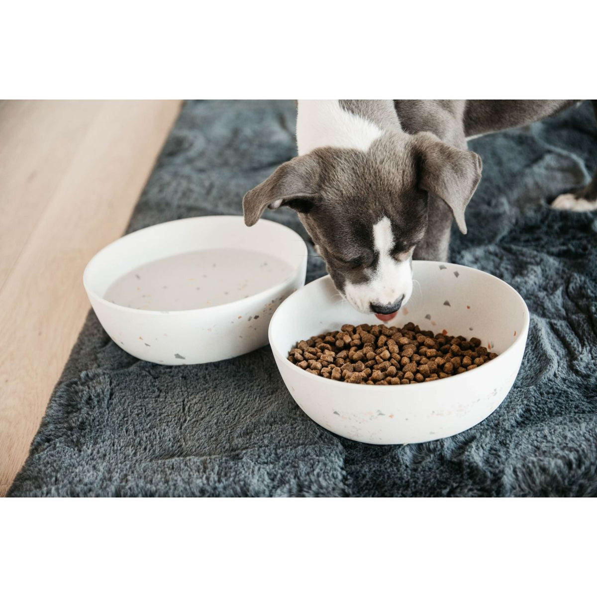 Kentucky Dogwear Tazón para Perro Bamboo Terazzo Blanco