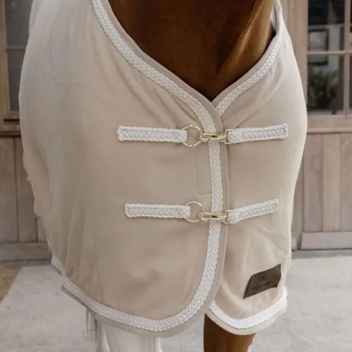 Kentucky Horsewear Manta de Forro Polar Plaited Beige
