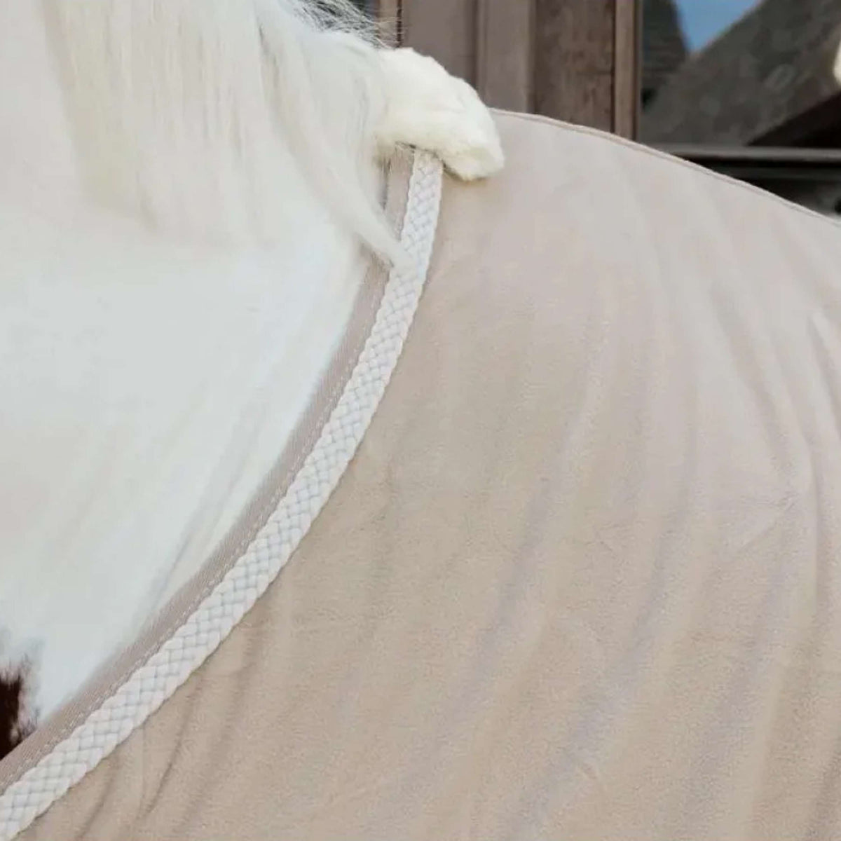 Kentucky Horsewear Manta de Forro Polar Plaited Beige